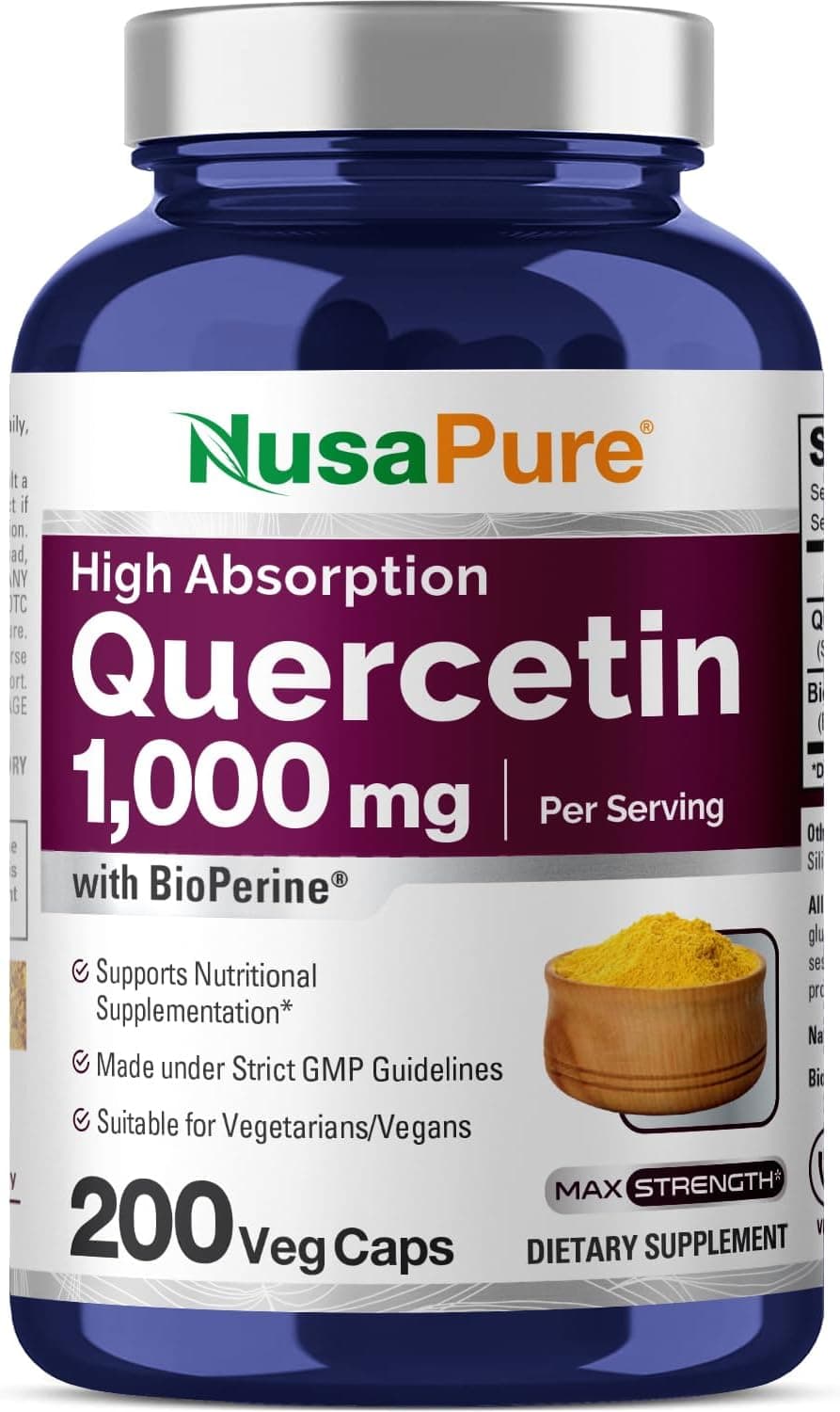 Nusapure Nusapure Quercetin 1000 mg 200 Capsules