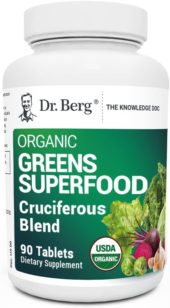 Dr Berg's Dr. Berg Greens Superfood | Organic Cruciferous Vegetable - 90 Tablets