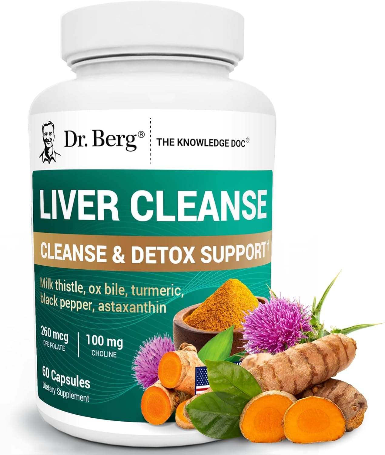 Dr Berg's Dr. Berg Liver Cleanse | Premium Detox & Support Formula - 60 Capsules