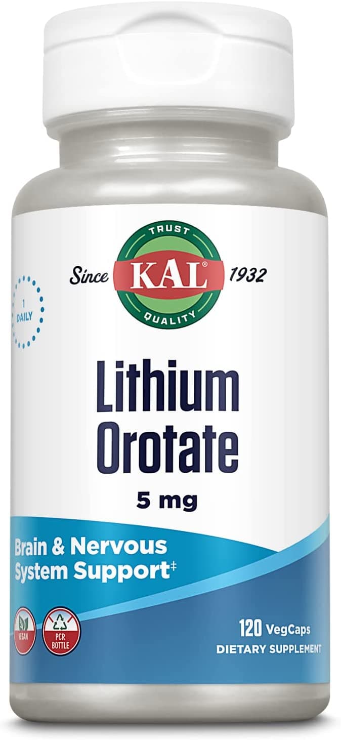 KAL KAL Lithium Orotate 5mg | Natural Support for Emotional Balance | 120 Capsules