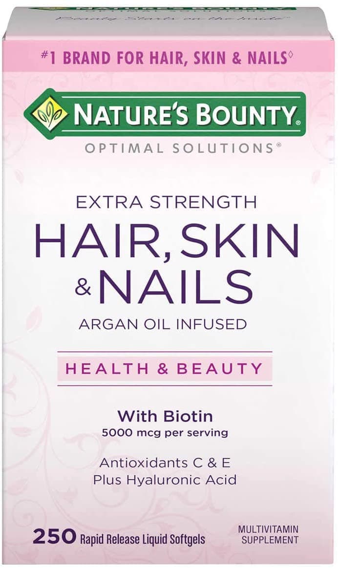 Nature's Bounty Nature's Bounty Hair Skin & Nails | 5000mcg Biotin | Extra Strength Formula | 250 Capsules