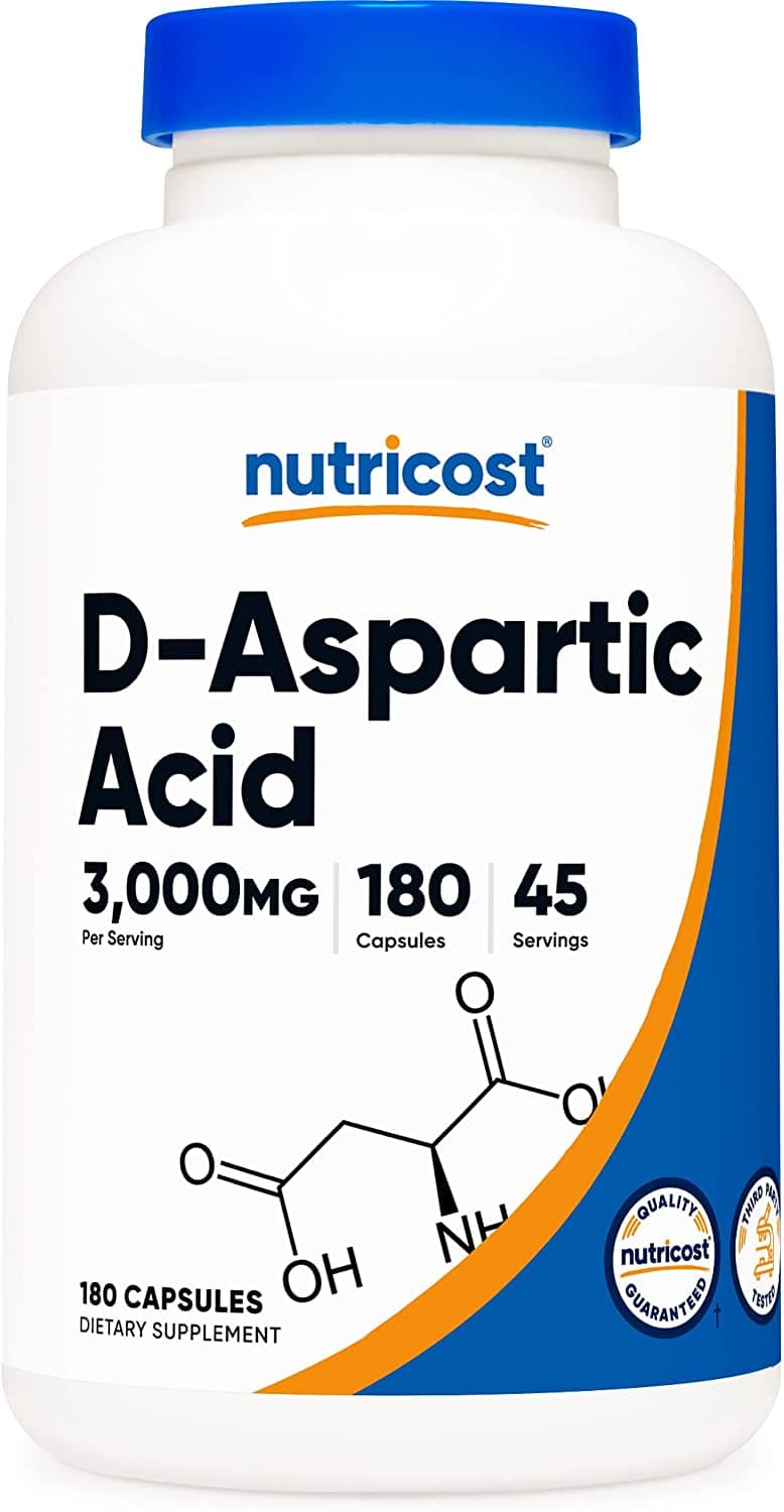 NutriCost Nutricost D-Aspartic Acid 3000mg, 180 Capsules