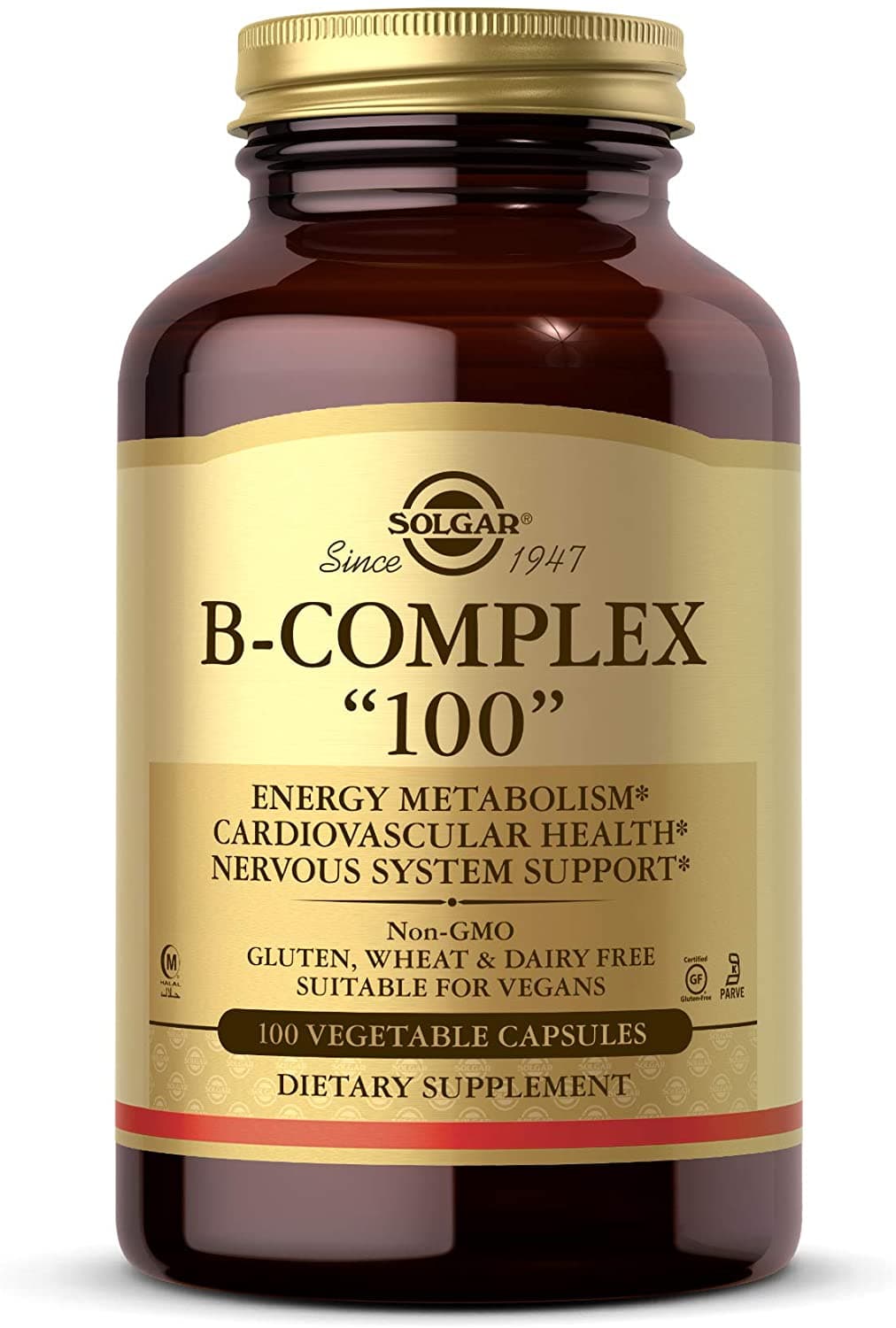 Solgar Solgar B-Complex "100" | Energy & Nervous System Support | 100 Capsules