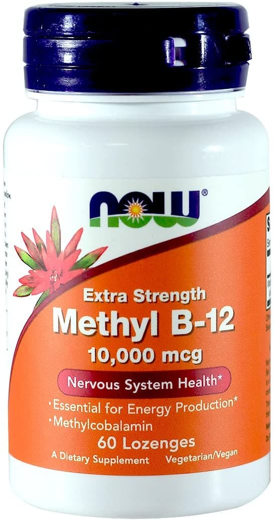 now NOW Methyl B12 Methylcobalamin 10,000 mcg 60 Lozenges