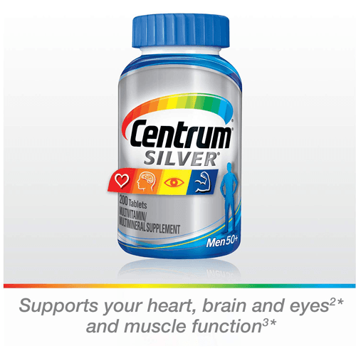 Centrum Silver Multivitamin for Men 50 Plus | 200 Tablets
