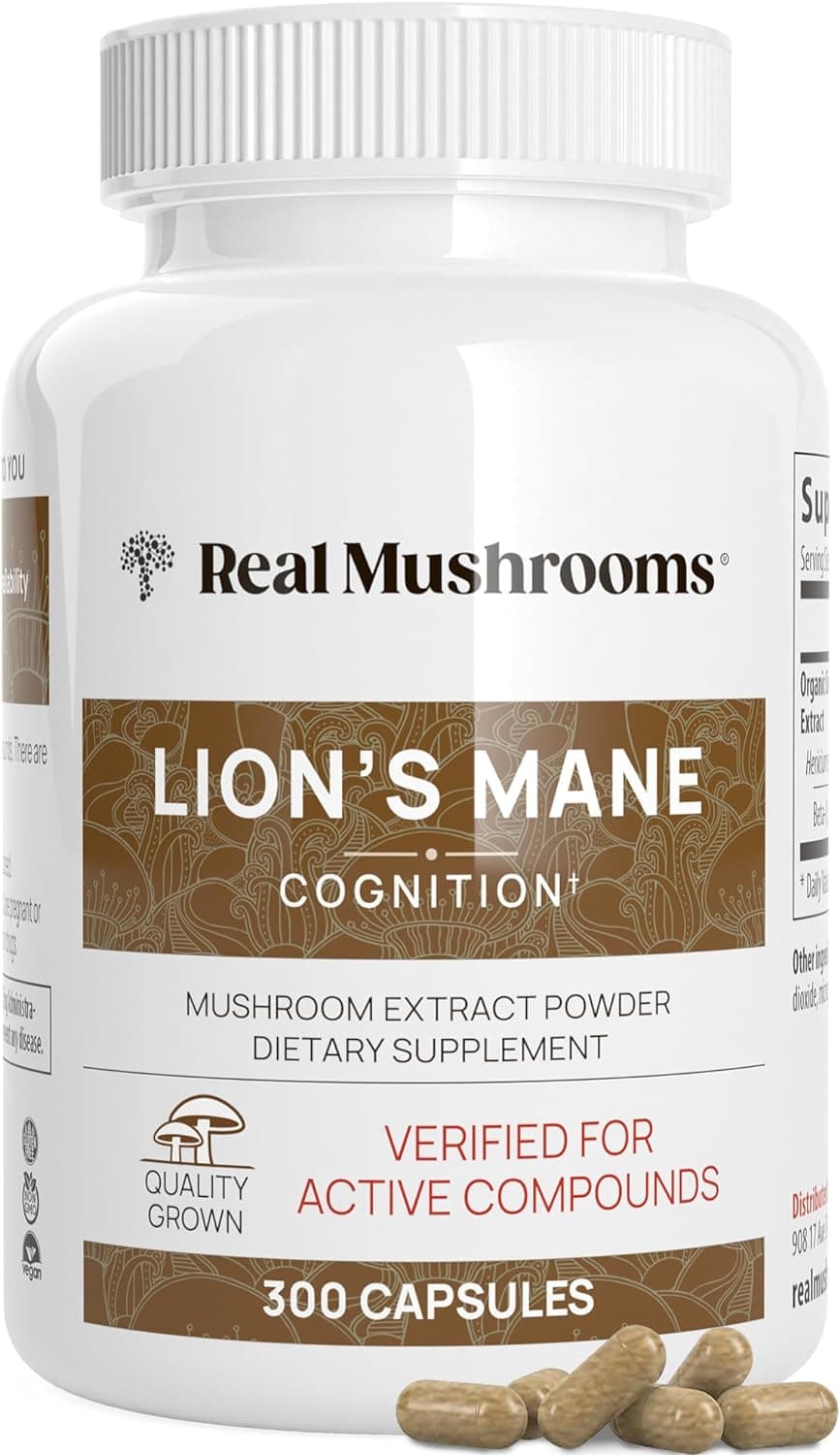 Real Mushrooms Real Mushrooms, Lions Mane Mushroom, 300 Capsules