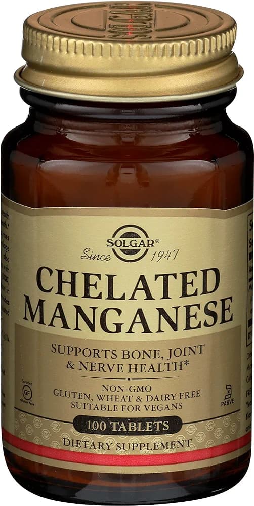 Solgar Solgar Chelated Manganese 8 mg, 100 Tabs