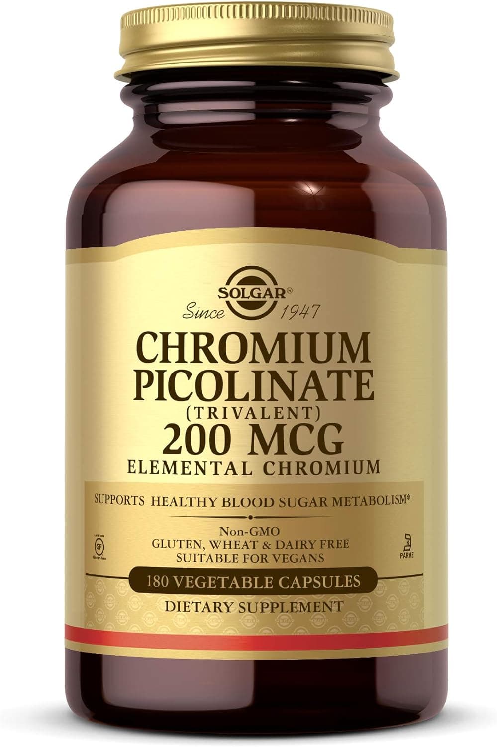 Solgar Solgar Chromium Picolinate 200mcg – Blood Sugar Support | 180 Capsules