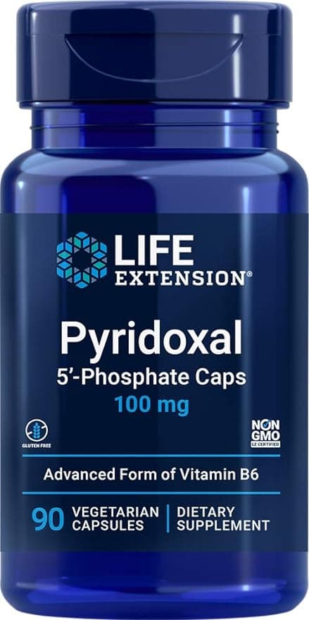 Life Extension Life Extension Pyridoxal 5-Phosphate Caps 100 mg P5P, 90 Veg Capsules - Advanced Vitamin B6 Supplement