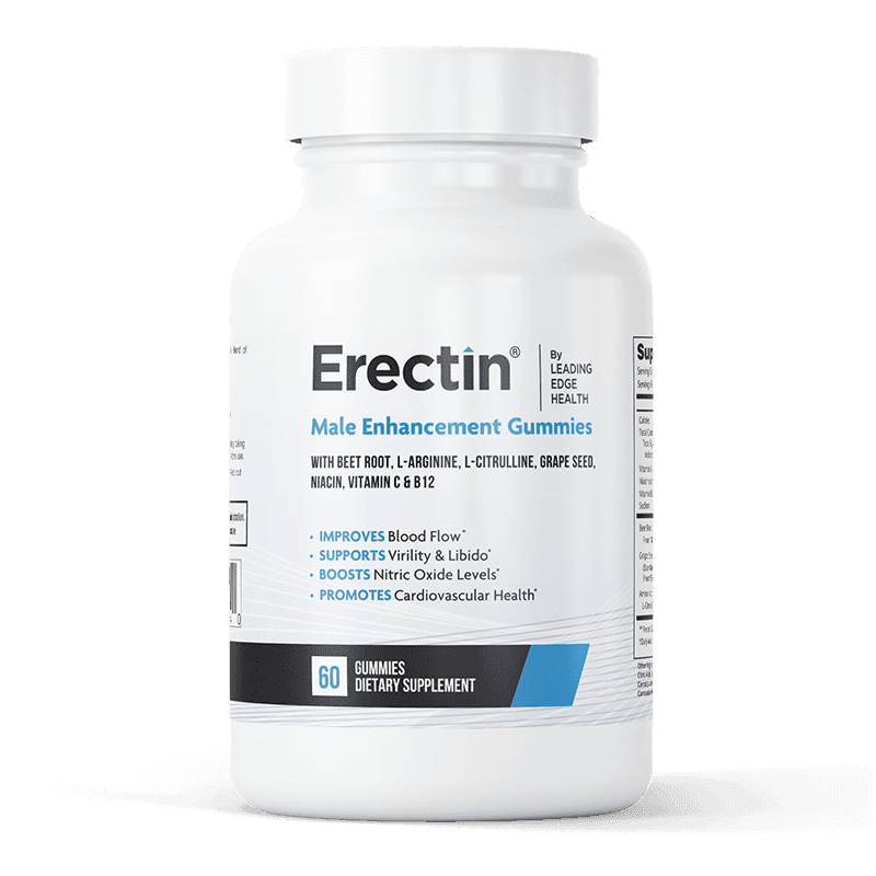 Leading Edge Health Erectin Gummies: Natural Male Enhancement with Premium Results | 60 gummies
