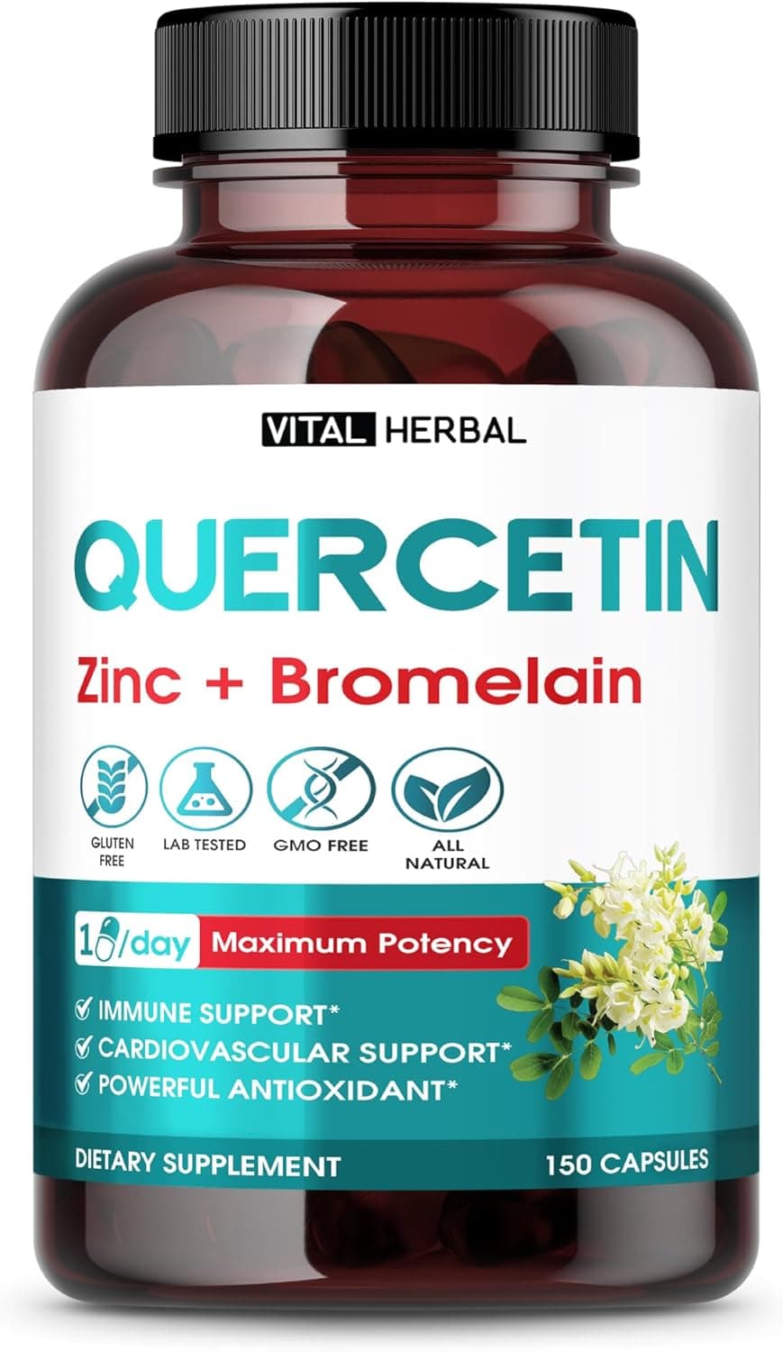 vital herbal Vital Herbal Quercetin with Zinc and Bromelain 150 Capsules