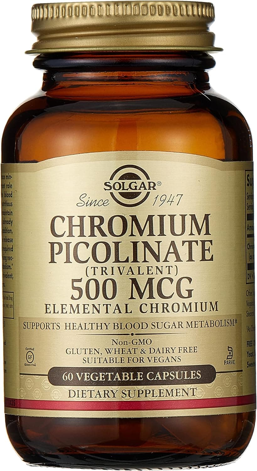 Solgar Solgar Chromium Picolinate 500 mcg, 60 Vegetable Capsules