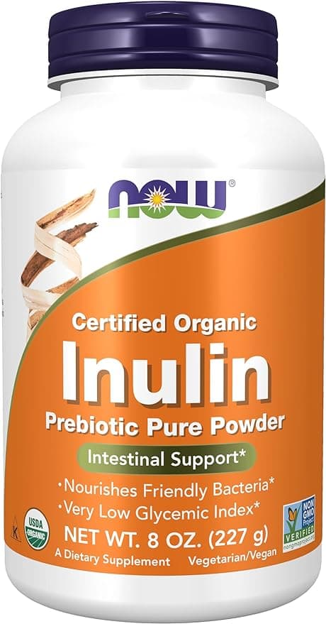 now NOW Supplements, Inulin Prebiotic Pure Powder 8-Ounce