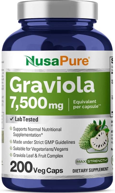 Nusapure NusaPure Graviola 7,500 mg, 200 Capsules