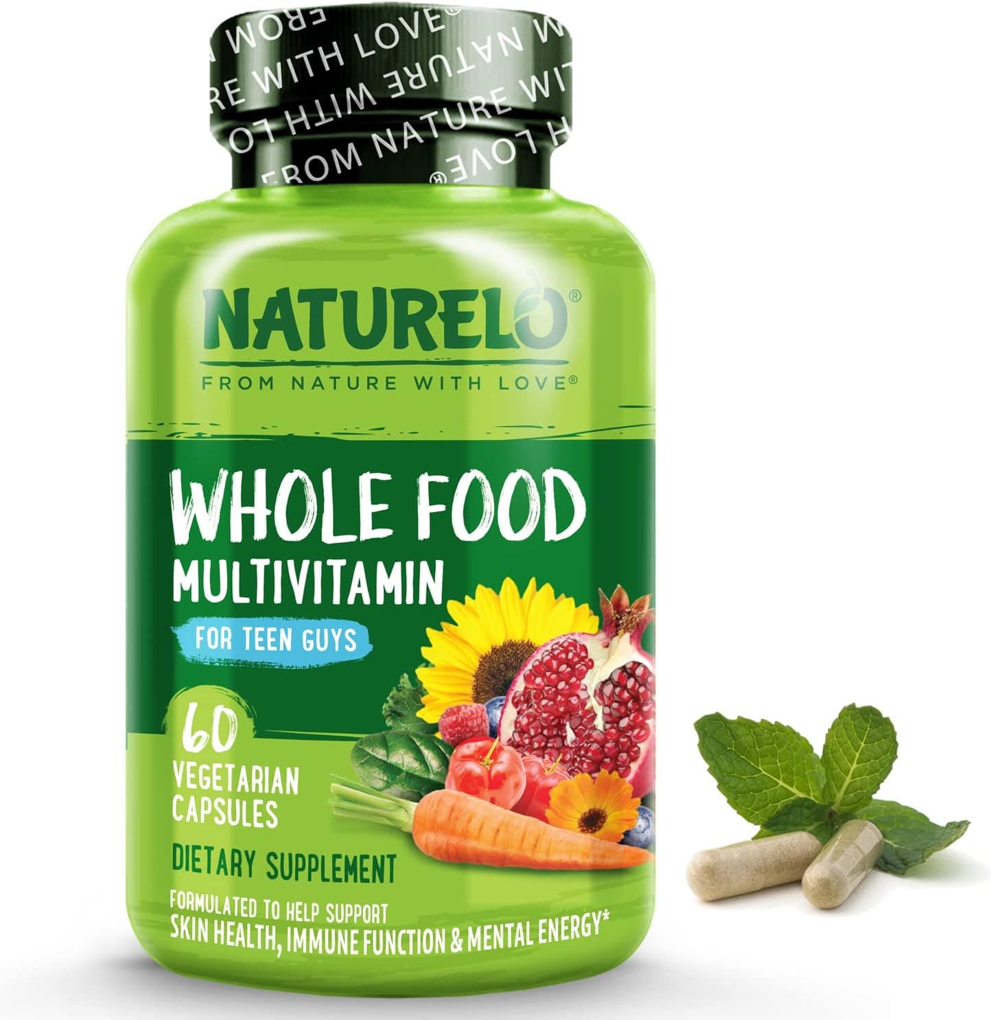 NATURELO, Whole Food Multivitamin for Teenage Boys, 60 Capsules