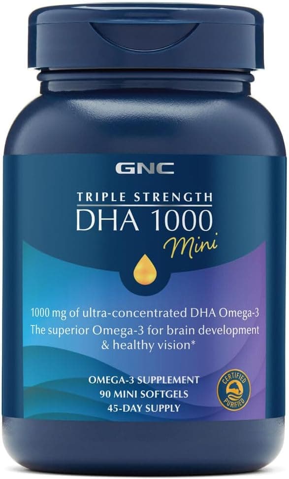 GNC GNC Triple Strength DHA 1000, 90 Mini Softgels