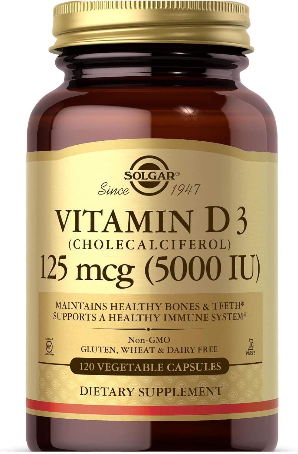 Solgar Solgar Vitamin D3 5000 IU 125 mcg, 120 Capsules