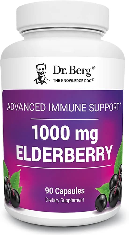 Dr Berg's Dr. Berg Black Elderberry Capsules | Immune Support | 90 Capsules