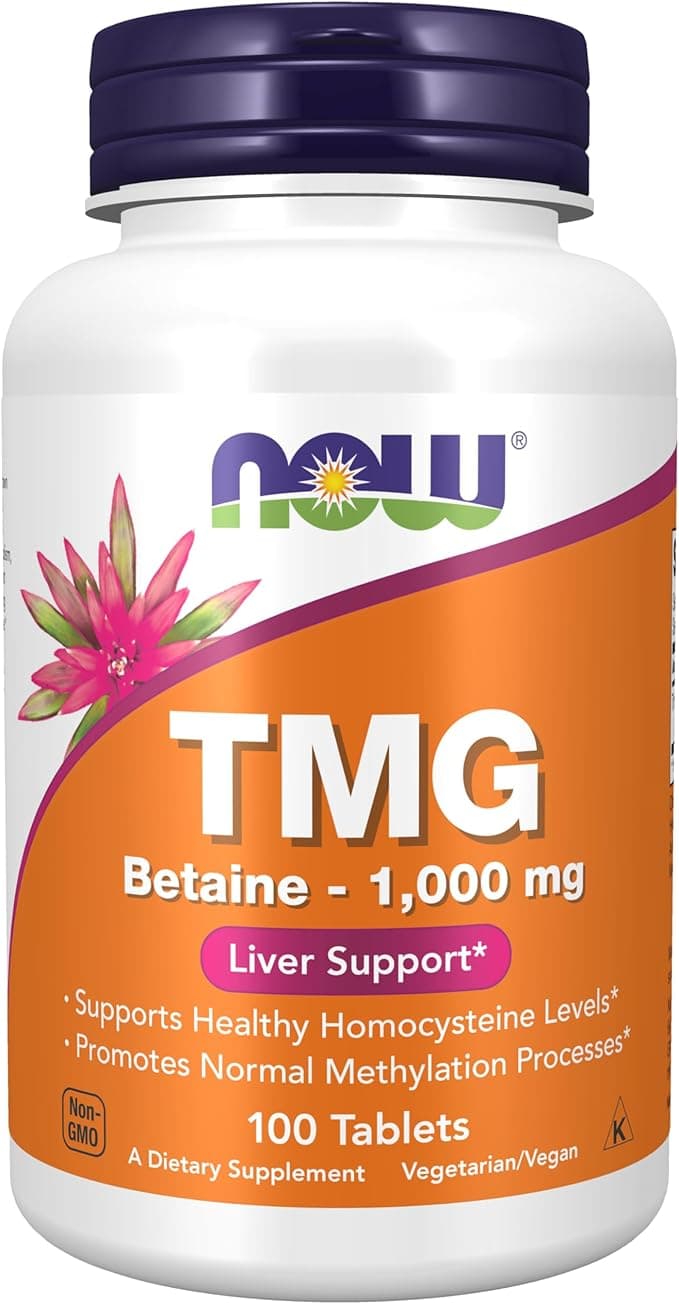 now NOW TMG Supplement 1000mg | For Methylation & Liver Support |100 Tablets