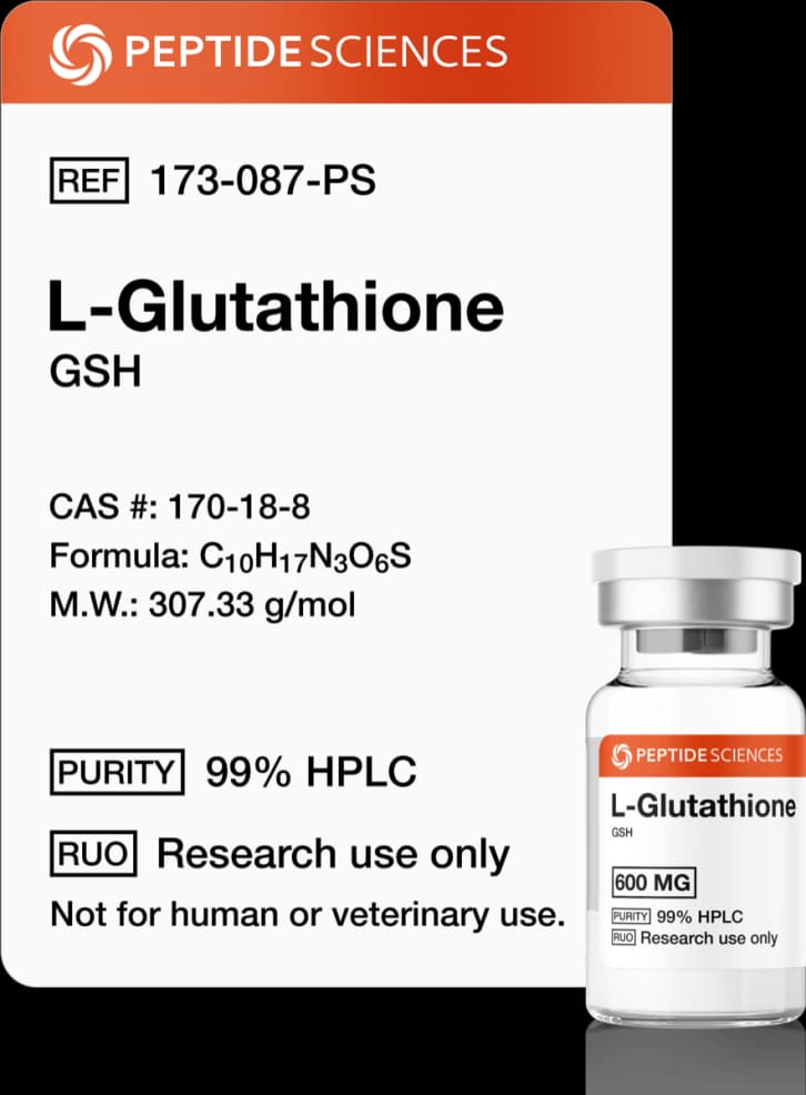 Peptide Sciences Peptide Sciences L-Glutathione 600mg | Master Antioxidant