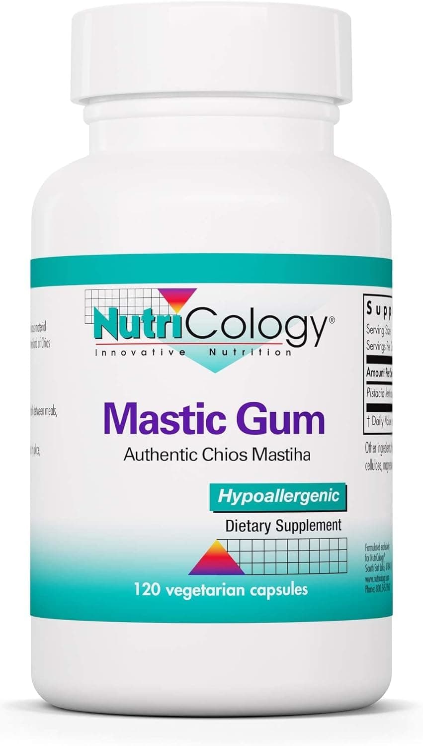 NutriCology Nutricology Mastic Gum | Natural Relief for H. pylori & Ulcers | 120 Count