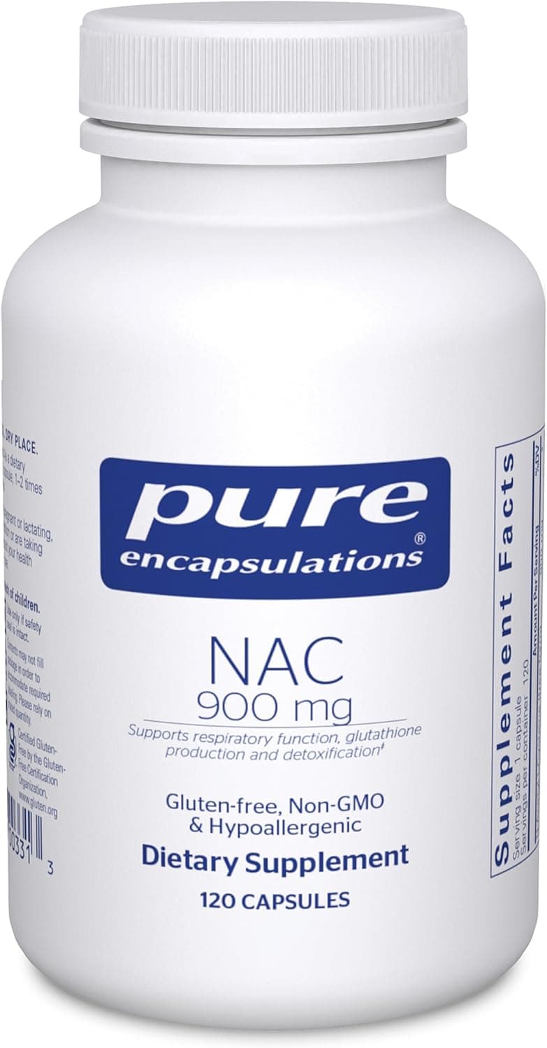 PURE ENCAPSULATIONS Pure Encapsulations NAC 900 mg | Advanced Antioxidant & Respiratory Support | 120 CAPSULES