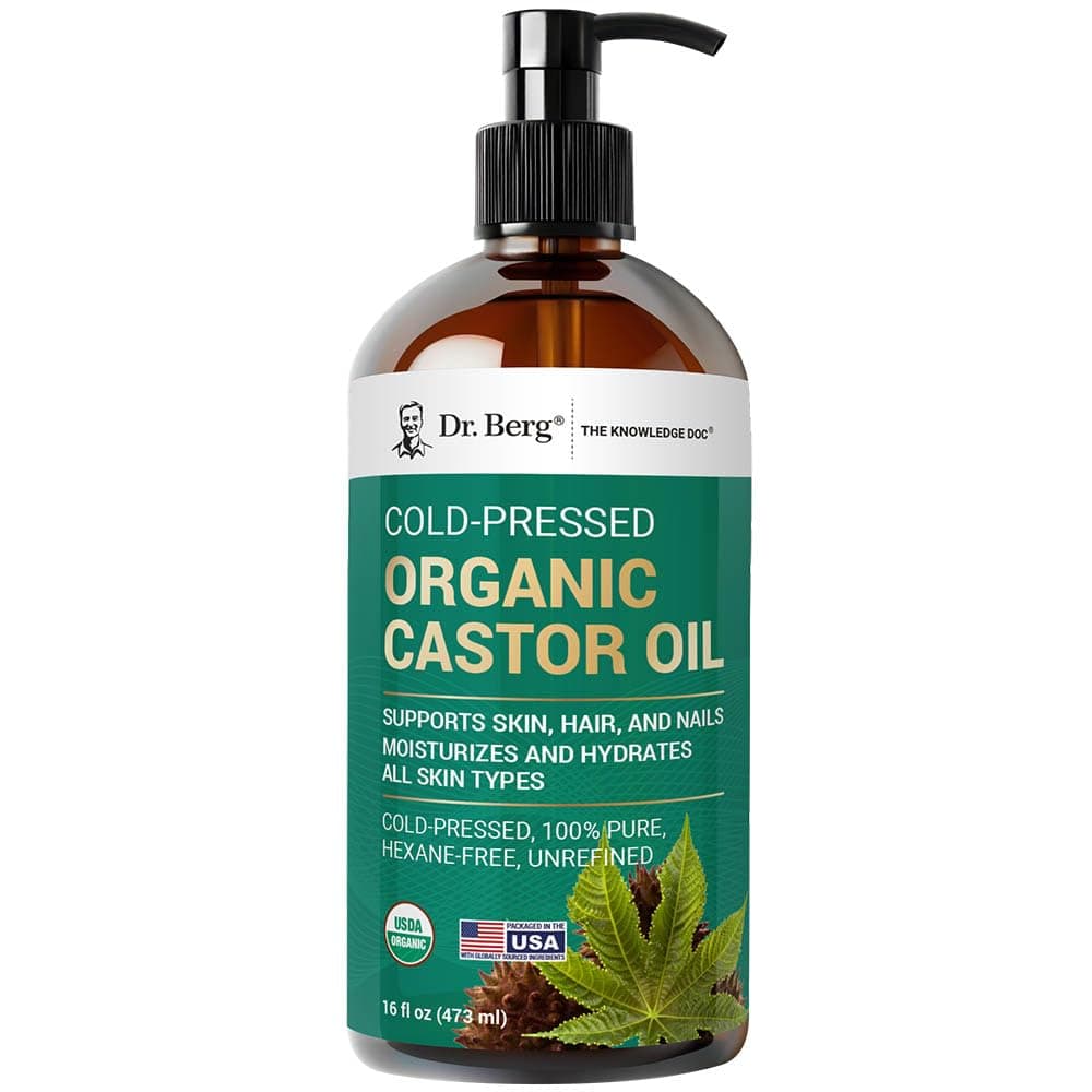 Dr Berg's Dr. Berg Organic Castor Oil | Deep Skin Hydration & Wellness Support | 473ml