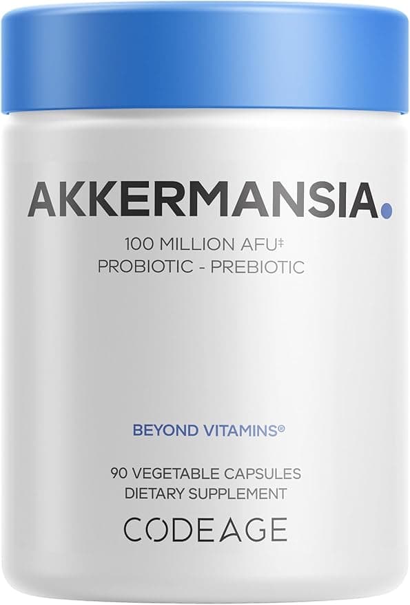 Codeage Codeage Akkermansia Muciniphila Probiotic Supplement 100 Million AFU | Supports Gut Barrier Integrity | 90 Capsules
