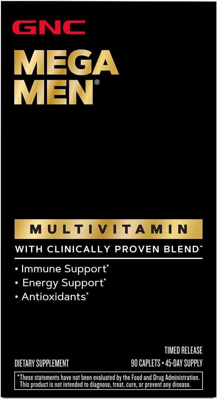 GNC GNC Mega Men Multivitamin 90 Caplets | Clinical-Grade Support