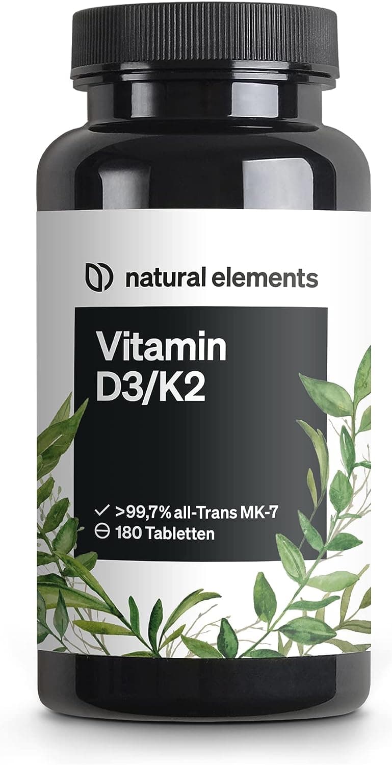 natural elements natural elements Vitamin D3 and K2 MK7 180 Tablets
