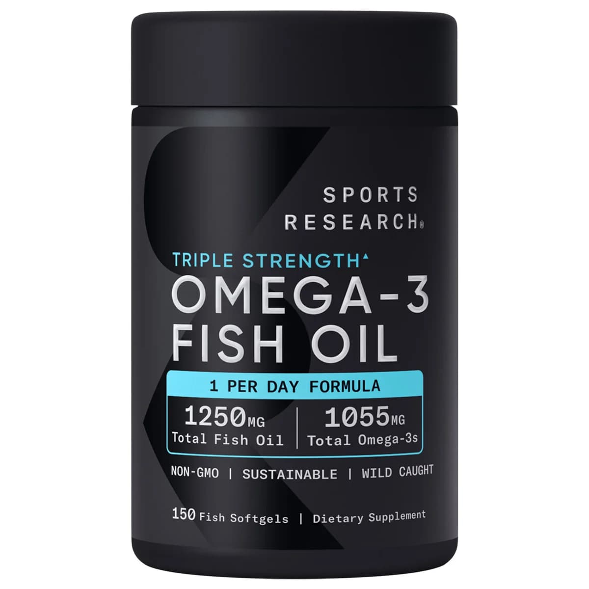 Sports Research Sports Research Triple Strength Omega 3 Fish Oil | High-Potency EPA & DHA - 150 Capsules