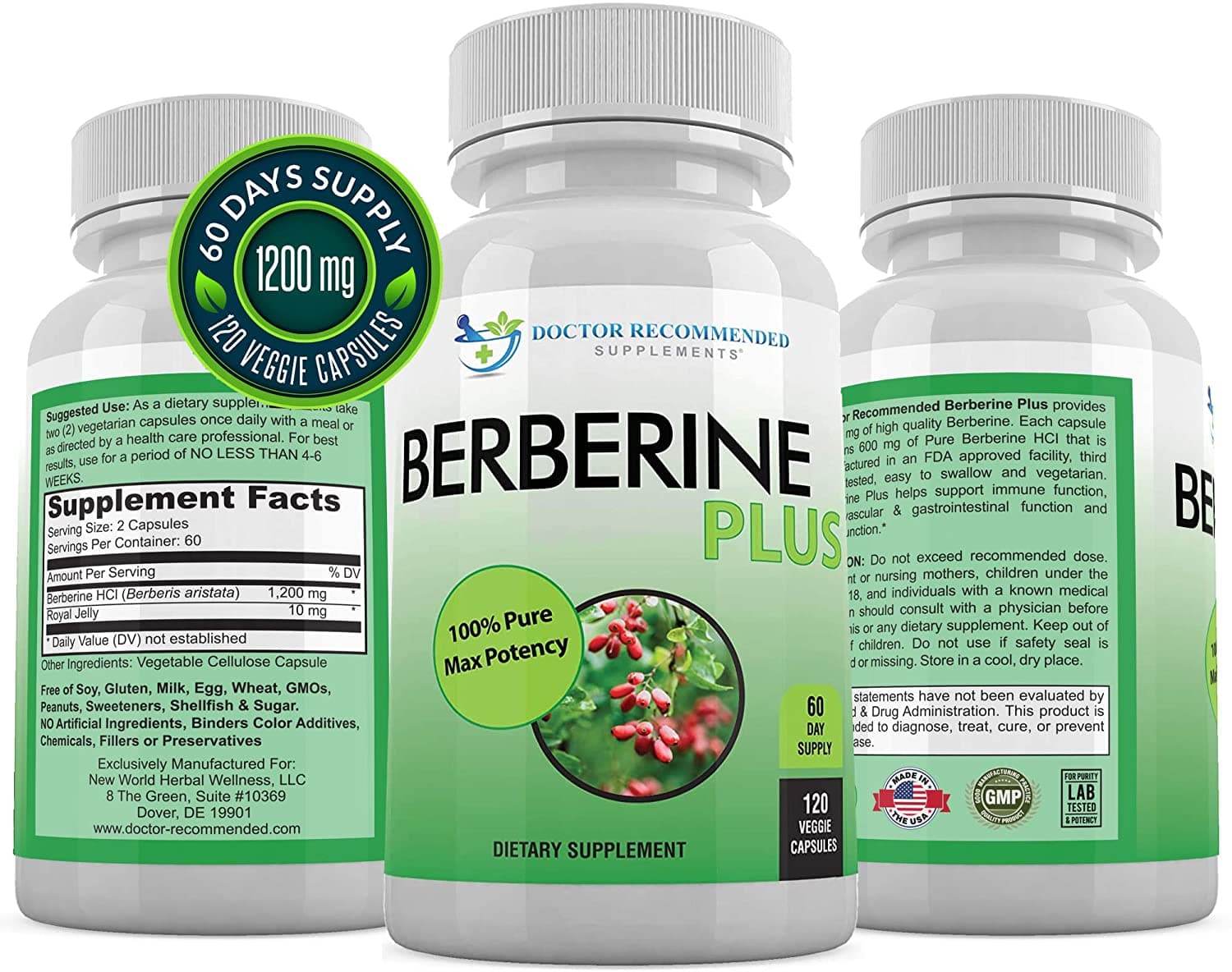 DOCTOR RECOMMENDED Berberine Plus: Natural Blood Sugar & Weight Support | 120 Capsules