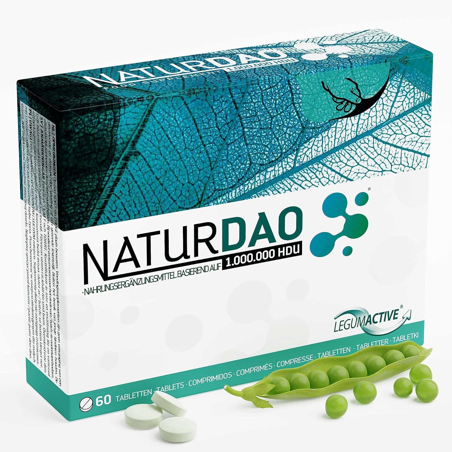 NATURDAOCOM LEGUMACTIVE NATURDAO DAO Enzyme for Histamine Intolerance - 1,000,000 HDU | 60 Tablets