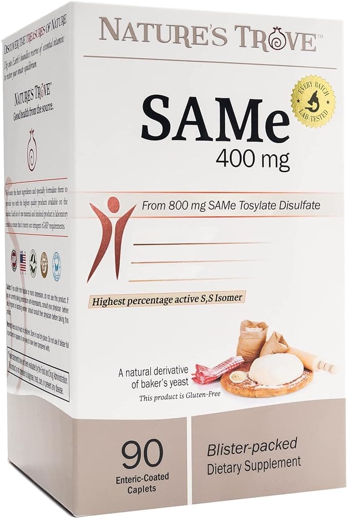 Nature’s Trove Nature’s Trove SAM-e 400mg – 90 Enteric-Coated Caplets