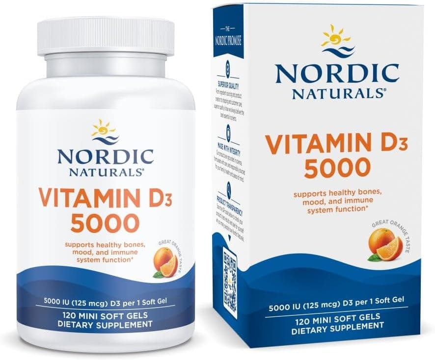 Nordic Naturals Nordic Naturals D3 5000 IU | Orange Mini Softgels | 120 Counts