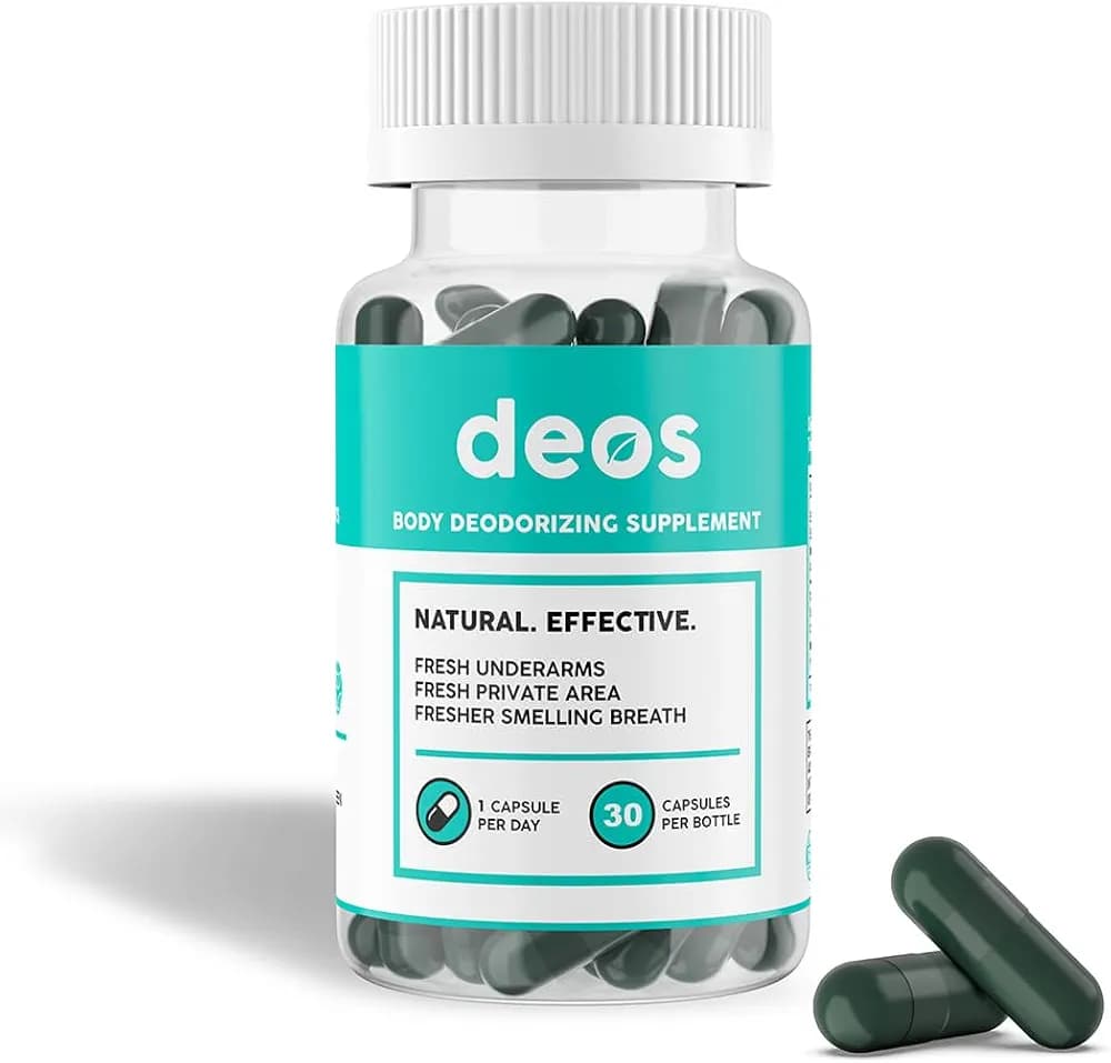 deos DEOS Internal Deodorant Supplement | Full Body Odor Control | 30 Capsules