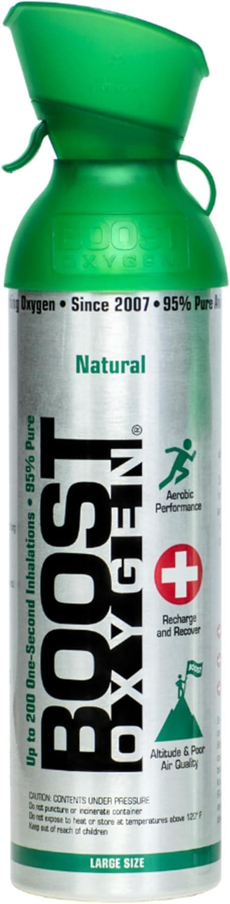 Boost Oxygen Boost Oxygen Large Natural Aroma 10 Liter Canister | Respiratory Support for Aerobic Recovery, Altitude, Performance and Health (1 Pack)