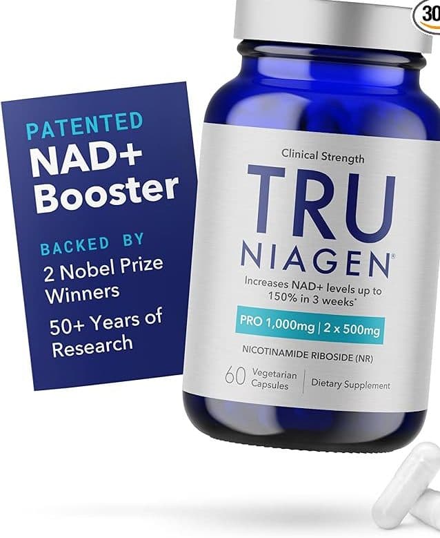 Tru Niagen Tru Niagen Pro® 1,000mg | Patented NAD+ Supplement | 60 Capsules