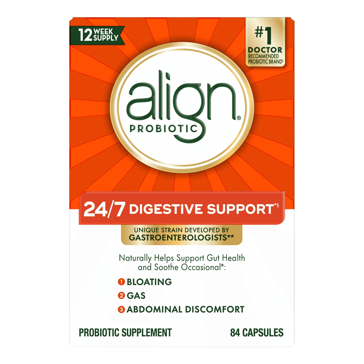 Align Align Daily Probiotic Supplement | 84 Capsules