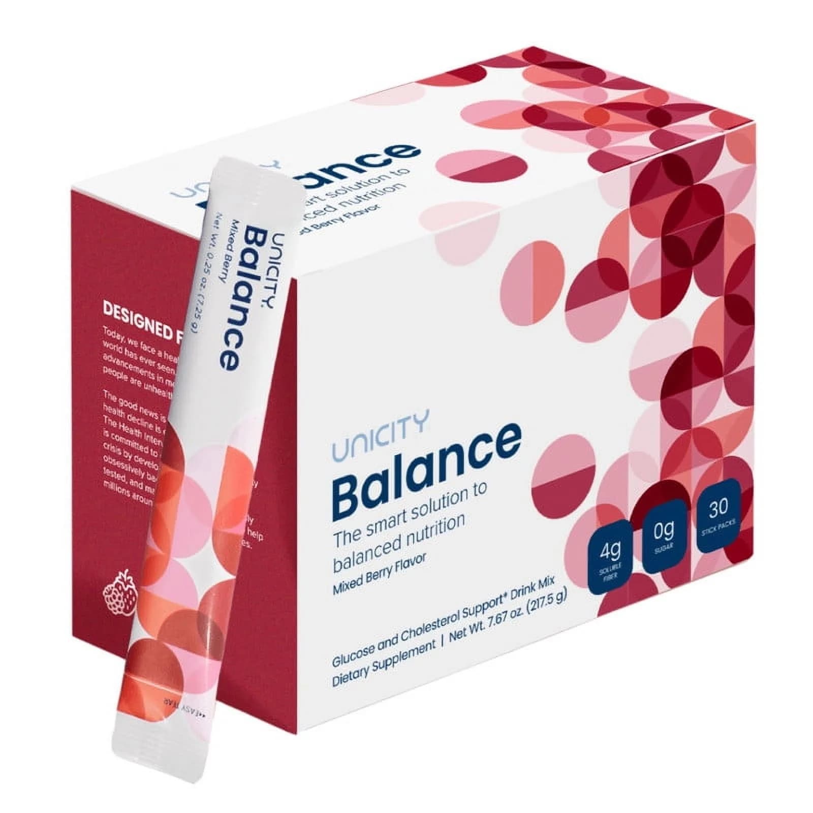 Unicity UNICITY BALANCE: Mixed Berry Flavor, Serving size 1 Stick Pack (7.25g) 30 Stick Packs