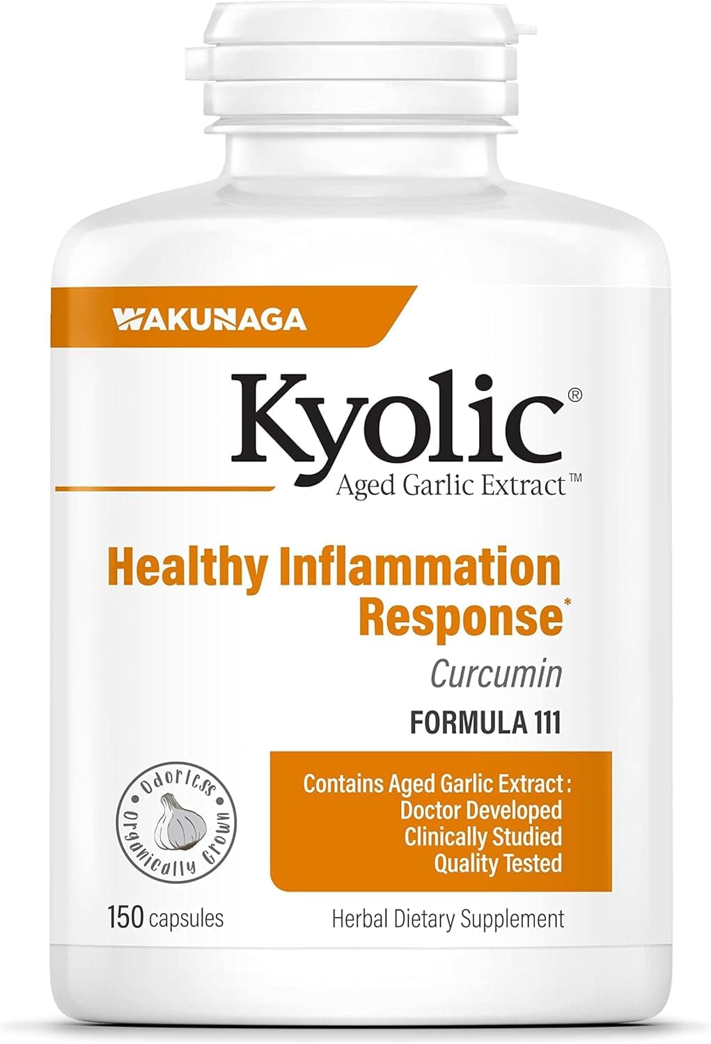 Kyolic Kyolic Aged Garlic Extract Formula 111 600mg | Healthy Inflammation Response | 150 Capsules