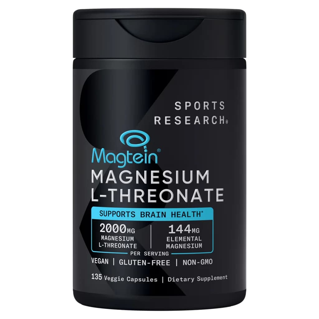 Sports Research Sports Research Magtein Magnesium L-Threonate 2000mg | 135 Vegan Capsules