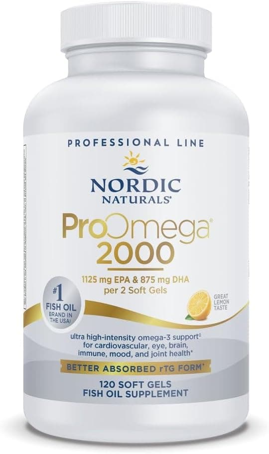 Nordic Naturals Nordic Naturals ProOmega 2000 | High-Potency Omega-3 | 120 Soft Gels