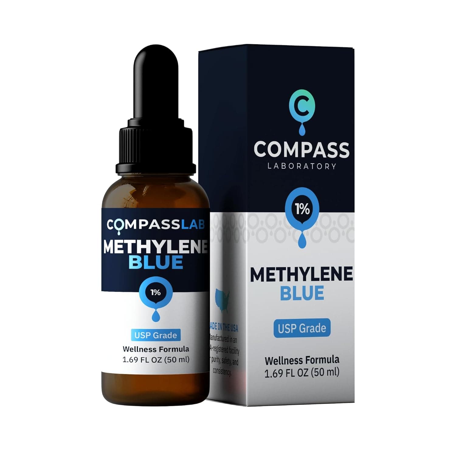Compass Laboratory Compass Laboratory Methylene Blue 1% Solution | USP-Grade
