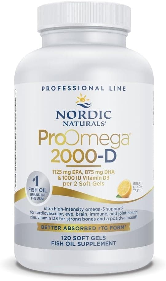 Nordic Naturals Nordic Naturals ProOmega 2000-D | Clinical Strength Cardiovascular & Immune Support | 120 Soft Gels