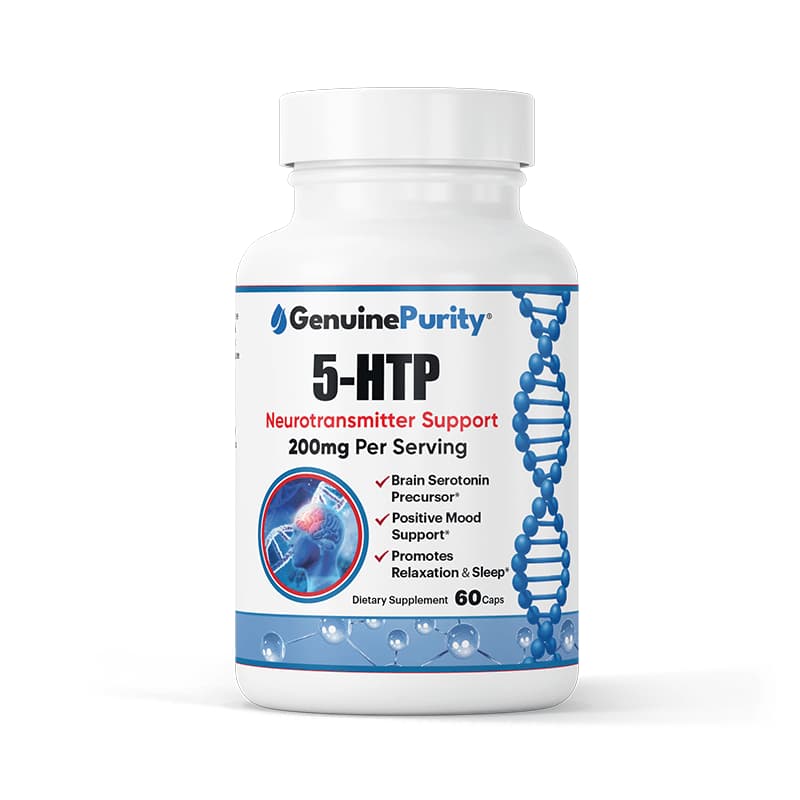 Leading Edge Health GenuinePurity™ 5-HTP 200 mg | Supports Balanced Mood and Emotional Well-being | 60 Capsules