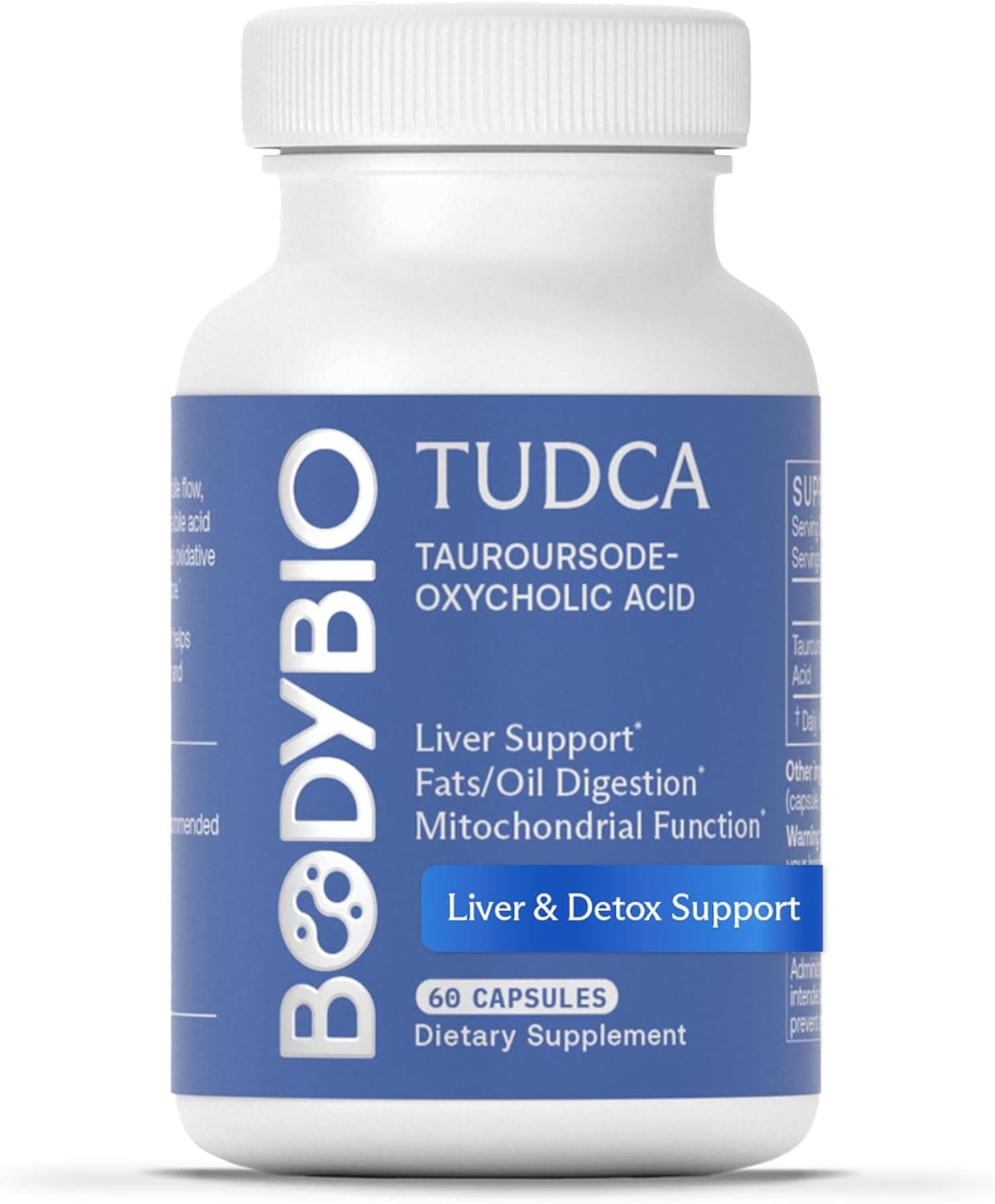 BodyBio BodyBio TUDCA | Bile Flow & Liver Detox Support | 60 Capsules
