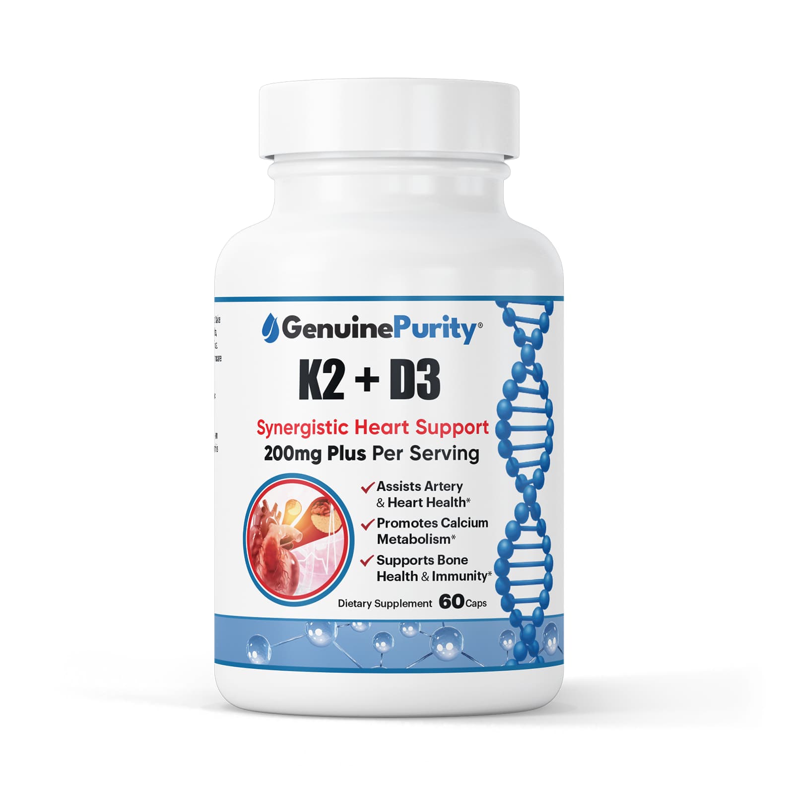 Leading Edge Health Leading Edge Health GenuinePurity™ K2 + D3 | Supports Healthy | 60 Capsules